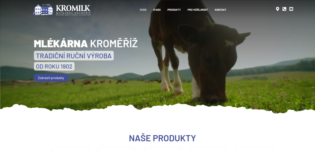 Mlékárna Kroměříž nový web